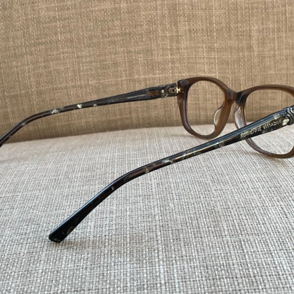 Adrienne Vittadini Women Eyeglasses Frame Brown/Black Tone Glasses Frame - Picture 8 of 12
